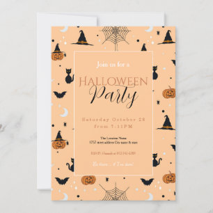 Grappig Spooky Halloween Oranje ontwerp Kaart