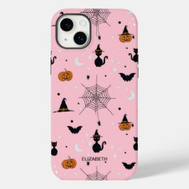Grappig Spooky Halloween Roze Ontwerp Case-Mate iPhone 14 Plus Hoesje