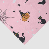 Grappig Spooky Halloween Roze Ontwerp Tissuepapier (Detail)