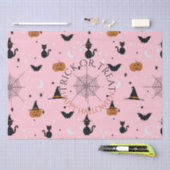 Grappig Spooky Halloween Roze Ontwerp Tissuepapier (Craft)