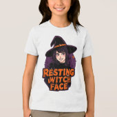 Grappig Spooky Halloween Shirt - "Resting Witch Fa (Voorkant)