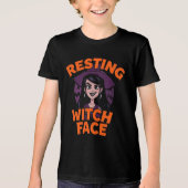 Grappig Spooky Halloween Shirt - "Resting Witch Fa (Voorkant)