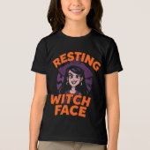 Grappig Spooky Halloween Shirt - "Resting Witch Fa (Voorkant)
