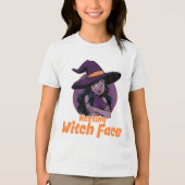 Grappig Spooky Halloween Shirt - "Resting Witch Fa (Voorkant)