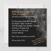 Grappig Spooky Haunted House Halloween Dinner Part Kaart (Achterkant)