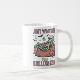 Grappig Spooky Skeleton Summerween Wachten op Hall Koffiemok