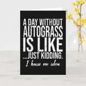 Grappig sportcadeau-idee voor Autograss Kaart (Gele Bloem)