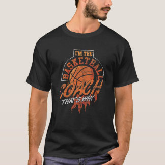 Grappig sporttrainer: Basketball coach T-shirt