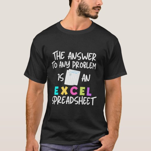 Grappig Spreadsheet Excel T Shirt voor Excel Sprea (Voorkant)