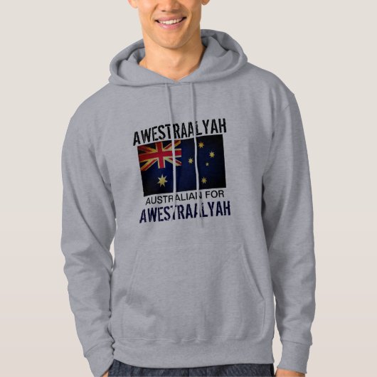Grappig Spreek AUSSIE aan Mij Australische Vlag Ho Hoodie (Voorkant)