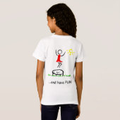grappig springen t-shirt (Achterkant volledig)