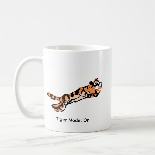 Grappig Springende Tijger Cadeau Koffiemok (Links)