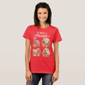 Grappig Spronghuis Zegt Het Dorp Helpt T-shirt (Voorkant volledig)