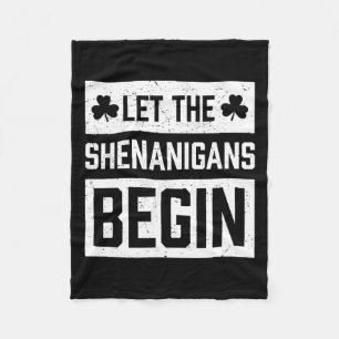 Grappig St. Patricks Dag T-shirt Laat De Schelmens Fleece Deken