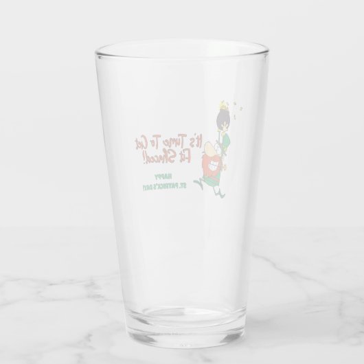Grappig St. Patrick's Day bierglas Glas (Achterkant)