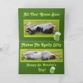 Grappig St. Patrick's Day Card met Basset & Green  Kaart (Binnen)