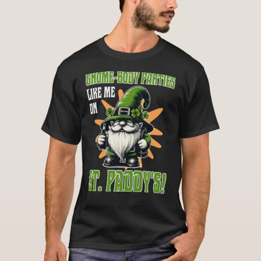 Grappig St. Patrick's Day Design met Gnome T-shirt (Voorkant)