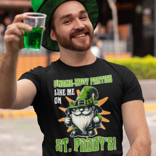 Grappig St. Patrick's Day Design met Gnome T-shirt