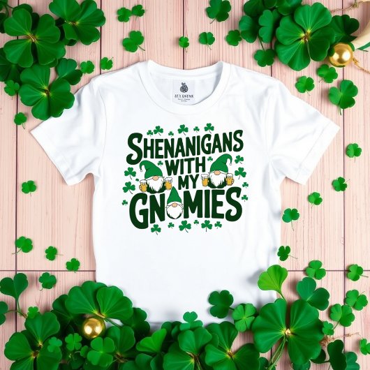 Grappig St. Patrick's Day Gnome Shenanigans Party T-shirt