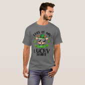 Grappig St Patrick's Day Goat Dit is mijn geluk T-shirt (Voorkant volledig)