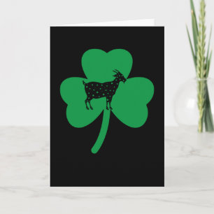 Grappig St. Patrick's Day Goat Shamrock Kaart