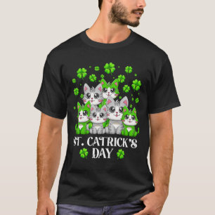Grappig St Patrick's Day Happy St Cat Tricks Day T-shirt