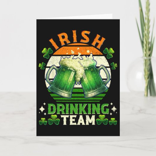 Grappig St. Patrick's Day Iers bier drinkende team Kaart (Voorkant)