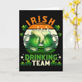 Grappig St. Patrick's Day Iers bier drinkende team Kaart (Gele Bloem)