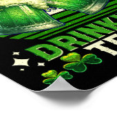 Grappig St. Patrick's Day Iers bier drinkende team Poster (Hoek)