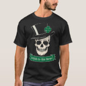 Grappig St. Patrick's Day Irish to the Bone Skull T-shirt (Voorkant)