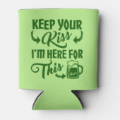 Grappig St Patricks Day Kiss Afschrikmiddel | Iers Blikjeskoeler (Voorkant)