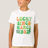 Grappig St Patrick's Day Lucky sinds maart 1992 T-shirt (Voorkant)