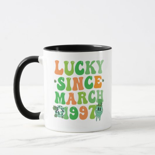 Grappig St Patrick's Day Lucky sinds maart 1997 Mok (Links)