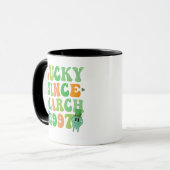 Grappig St Patrick's Day Lucky sinds maart 1997 Mok (Voorkant links)