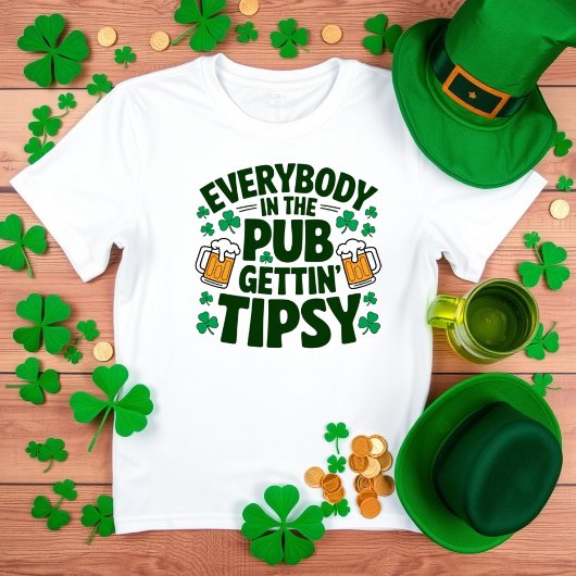 Grappig St. Patrick's Day Pub Drink partij T-shirt