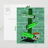 Grappig St. Patrick's Day Sign Post Briefkaart (Voorkant / Achterkant)