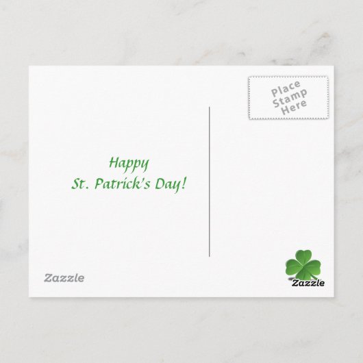 Grappig St. Patrick's Day Sign Post Briefkaart (Achterkant)
