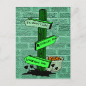 Grappig St. Patrick's Day Sign Post Briefkaart (Voorkant)