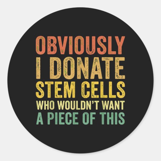 Grappig stamceldonor cadeau stamceldonatie ronde sticker (Voorkant)