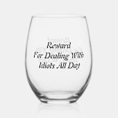 Grappig stamloos wijnglas wijnglas zonder voet (Voorkant)