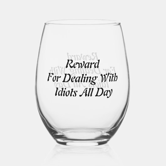 Grappig stamloos wijnglas wijnglas zonder voet (Voorkant)