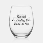 Grappig stamloos wijnglas wijnglas zonder voet (Achterkant)