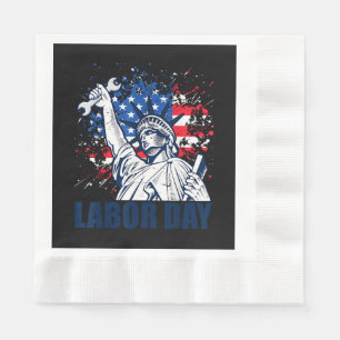 Grappig standbeeld van vrijheid USA vlag Labor Day Servet