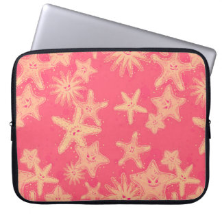 Grappig Starfish rouge-limonade patroon Laptop Sleeve