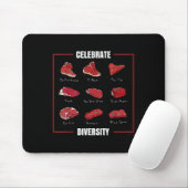 Grappig Steak Shirt vieren diversiteitstypes van S Muismat (Met muis)