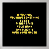 Grappig: steek je hand op om grapjes te maken poster (Voorkant)