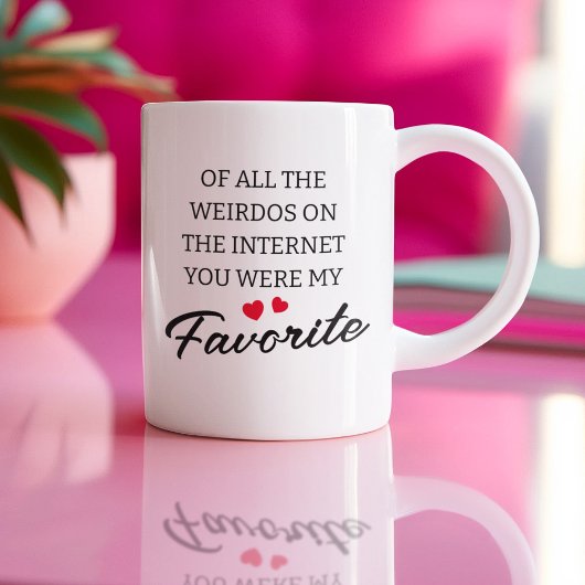 Grappig stel internet-weirdos koffiemok