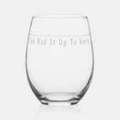 Grappig Stemless Prosecco wijnglas Zonder Voet (Achterkant)