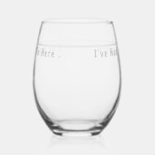 Grappig Stemless Prosecco wijnglas Zonder Voet (Links)