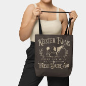 Grappig  stijl vee Boerderij grap teken bruin Tote Bag